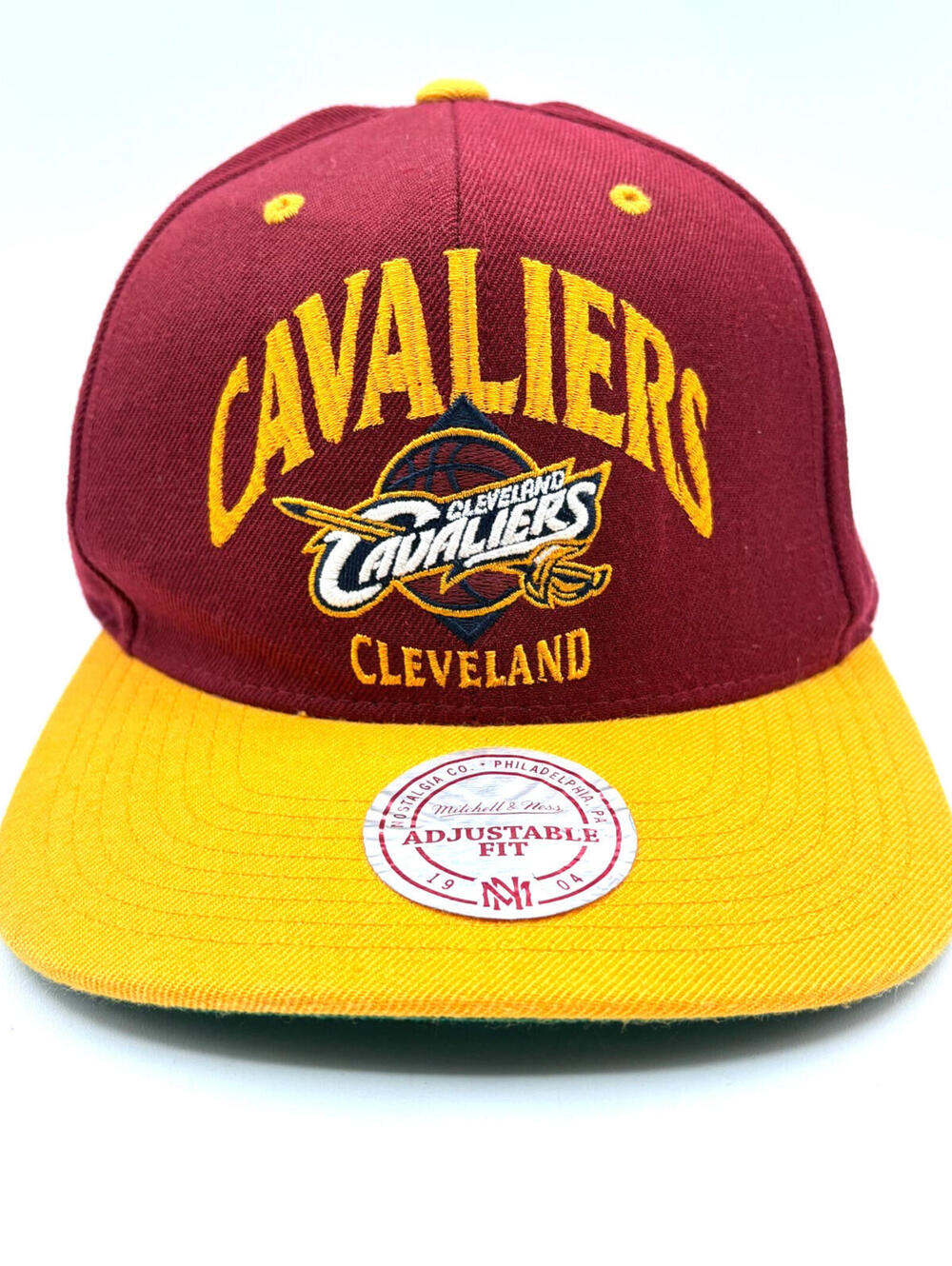 EUC 2015 Mitchell & Ness Cleveland Cavaliers Maroon & Gold Snapback Cap